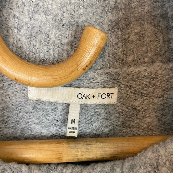 Oak + Fort | Oversized Mock Neck Knit Sweater Size M - Picture 4 of 5